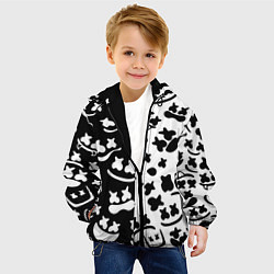 Куртка с капюшоном детская Marshmello music pattern, цвет: 3D-черный — фото 2