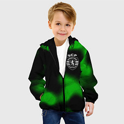 Куртка с капюшоном детская Sporting sport halftone, цвет: 3D-черный — фото 2