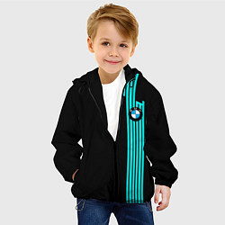 Куртка с капюшоном детская BMW sport line geometry, цвет: 3D-черный — фото 2