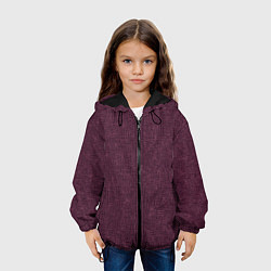 Куртка с капюшоном детская Текстура бордовый, цвет: 3D-черный — фото 2