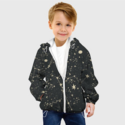 Куртка с капюшоном детская Звёздная карта, цвет: 3D-белый — фото 2