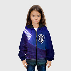 Куртка с капюшоном детская Leeds United ночное поле, цвет: 3D-черный — фото 2