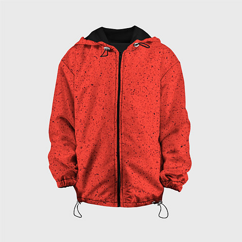 Детская куртка Текстура цвет оранжевая заря / 3D-Черный – фото 1