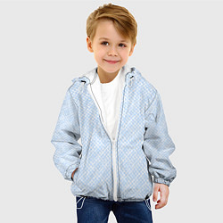 Куртка с капюшоном детская Паттерн бело-голубой, цвет: 3D-белый — фото 2