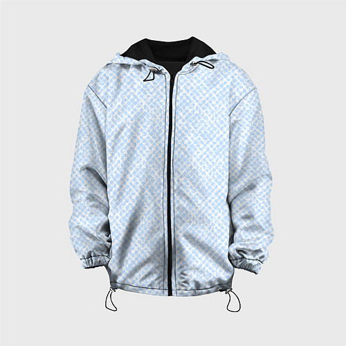 Детская куртка Паттерн бело-голубой / 3D-Черный – фото 1