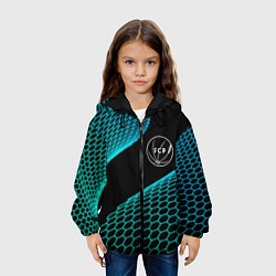 Куртка с капюшоном детская Porto football net, цвет: 3D-черный — фото 2