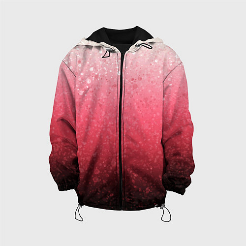Детская куртка Градиент розово-чёрный брызги / 3D-Черный – фото 1