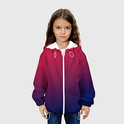 Куртка с капюшоном детская Gradient red-blue, цвет: 3D-белый — фото 2