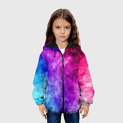 Куртка с капюшоном детская Colorful smoke, цвет: 3D-черный — фото 2