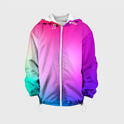 Куртка с капюшоном детская Colorful gradient, цвет: 3D-белый