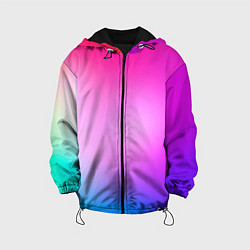 Куртка с капюшоном детская Colorful gradient, цвет: 3D-черный