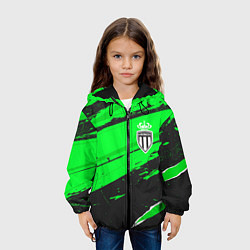 Куртка с капюшоном детская Monaco sport green, цвет: 3D-черный — фото 2