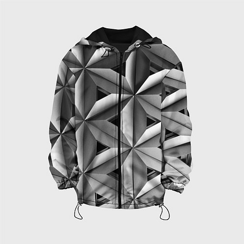 Детская куртка Черно белый узор / 3D-Черный – фото 1