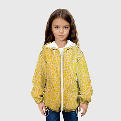 Куртка с капюшоном детская Дыня текстура, цвет: 3D-белый — фото 2