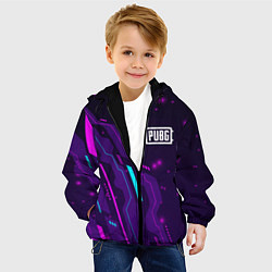 Куртка с капюшоном детская PUBG neon gaming, цвет: 3D-черный — фото 2