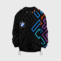 Куртка с капюшоном детская BMW brand color carbon, цвет: 3D-черный