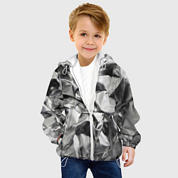 Куртка с капюшоном детская Фольгой обмотанный, цвет: 3D-белый — фото 2