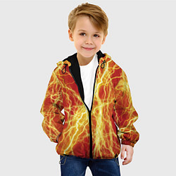 Куртка с капюшоном детская Lightning strikes, цвет: 3D-черный — фото 2