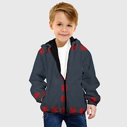 Куртка с капюшоном детская Этно - темный, цвет: 3D-черный — фото 2