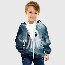 Куртка с капюшоном детская Привидениус, цвет: 3D-белый — фото 2