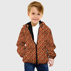 Куртка с капюшоном детская Звезды в стиле СССР, цвет: 3D-черный — фото 2