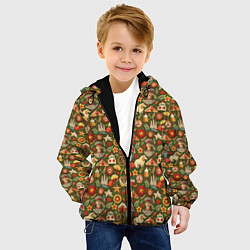 Куртка с капюшоном детская Солдат и символика СССР, цвет: 3D-черный — фото 2