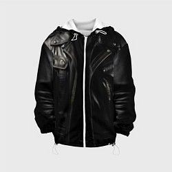 Куртка с капюшоном детская Косуха терминатора чёрная, цвет: 3D-белый