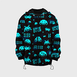 Куртка с капюшоном детская Game over 1 player 2 player, цвет: 3D-черный