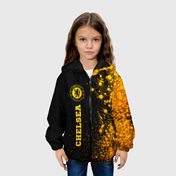 Куртка с капюшоном детская Chelsea - gold gradient по-вертикали, цвет: 3D-черный — фото 2