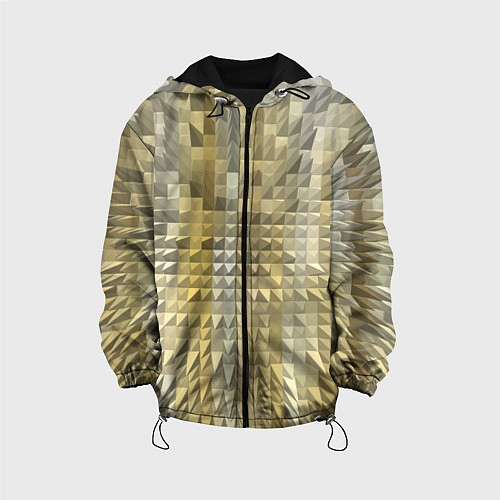 Детская куртка Объемные треугольники текстурированный рельеф / 3D-Черный – фото 1