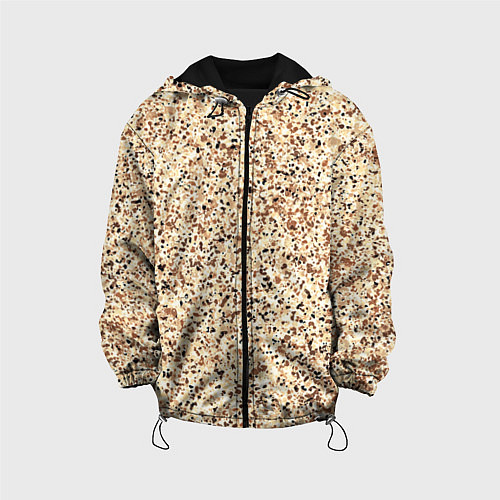 Детская куртка Светлый коричневый текстурированный под камень / 3D-Черный – фото 1