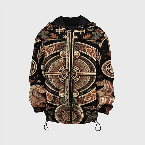 Детская куртка Символика славянской мифологии / 3D-Черный – фото 1