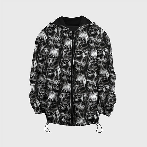 Детская куртка Smoke skulls / 3D-Черный – фото 1