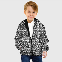 Куртка с капюшоном детская Very much skulls, цвет: 3D-черный — фото 2