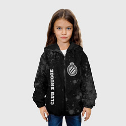 Куртка с капюшоном детская Club Brugge sport на темном фоне вертикально, цвет: 3D-черный — фото 2