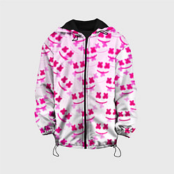 Куртка с капюшоном детская Marshmello pink colors, цвет: 3D-черный