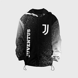Куртка с капюшоном детская Juventus sport на темном фоне вертикально, цвет: 3D-черный
