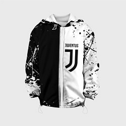 Куртка с капюшоном детская Juventus краски текстура спорт, цвет: 3D-белый