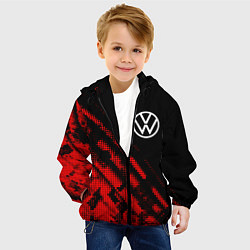 Куртка с капюшоном детская Volkswagen sport grunge, цвет: 3D-черный — фото 2