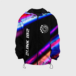 Куртка с капюшоном детская Blink 182 neon rock lights, цвет: 3D-черный
