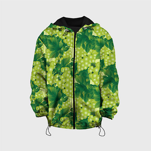 Детская куртка Виноградный паттерн / 3D-Черный – фото 1