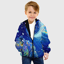 Куртка с капюшоном детская Звездный лес, цвет: 3D-черный — фото 2