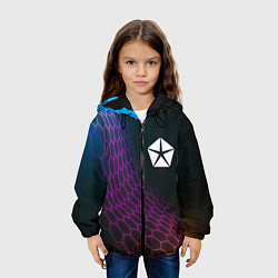 Куртка с капюшоном детская Jeep neon hexagon, цвет: 3D-черный — фото 2