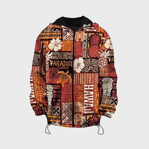Детская куртка Гавайские острова - райский уголок / 3D-Черный – фото 1