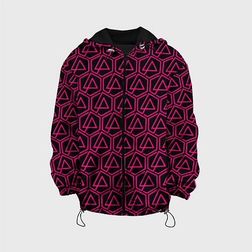 Детская куртка Linkin park pink logo / 3D-Черный – фото 1