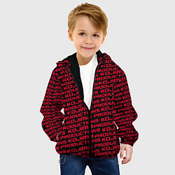 Куртка с капюшоном детская Kojima pattern game, цвет: 3D-черный — фото 2