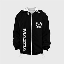 Куртка с капюшоном детская Mazda white logo, цвет: 3D-белый
