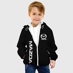 Куртка с капюшоном детская Mazda white logo, цвет: 3D-белый — фото 2