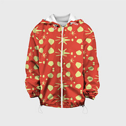 Детская куртка Лимонные пятна на красном цвете Фиеста