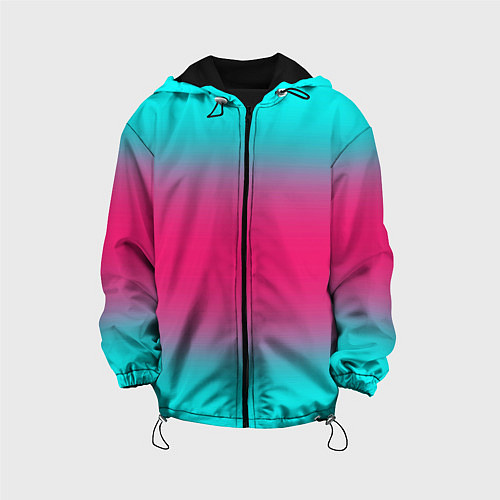 Детская куртка Градиент текстура неон / 3D-Черный – фото 1